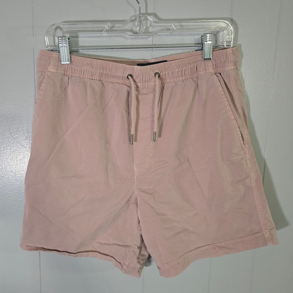 American Eagle Men's Small Pink Flex Real Good Elastic‎ Waist Drawstring Shorts